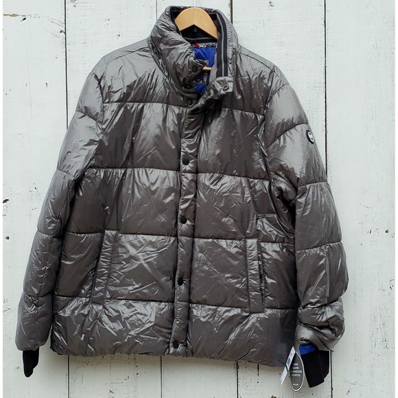 $398 MICHAEL KORS Men's Sz M Insulated Quilted Puffer Jacket Shiny